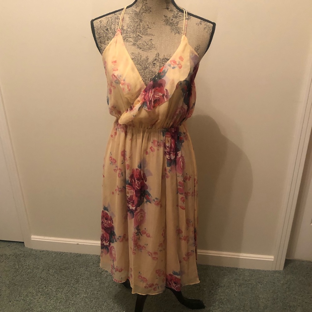 Anthropologie Floral Ruffled Top Dress — SZ 6, EUC